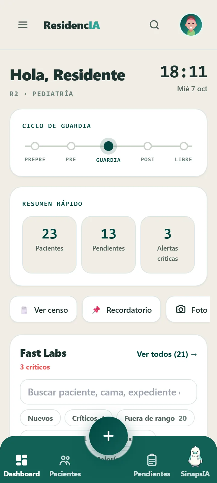 Tu jornada y los pacientes que requieren atención